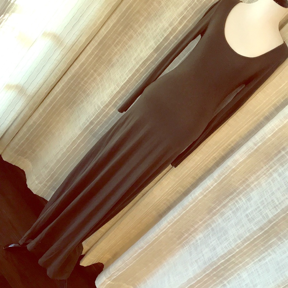 Long sleeve army green maxi dress